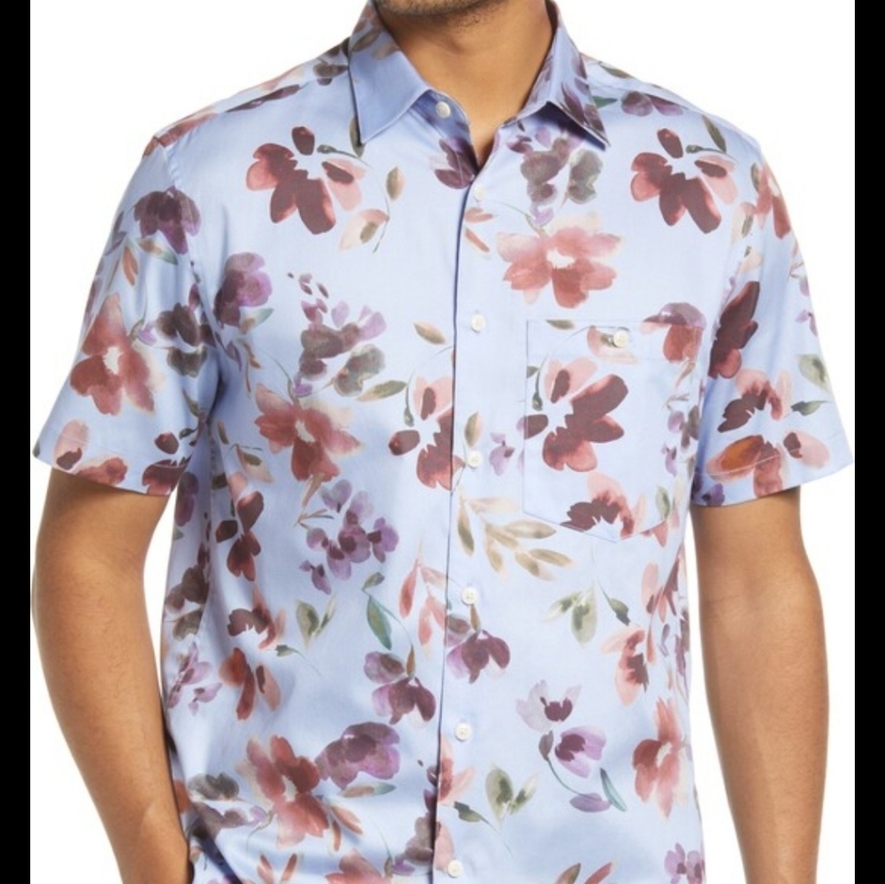Ted Baker Gusta Floral Print Men's Shirt Size: 6